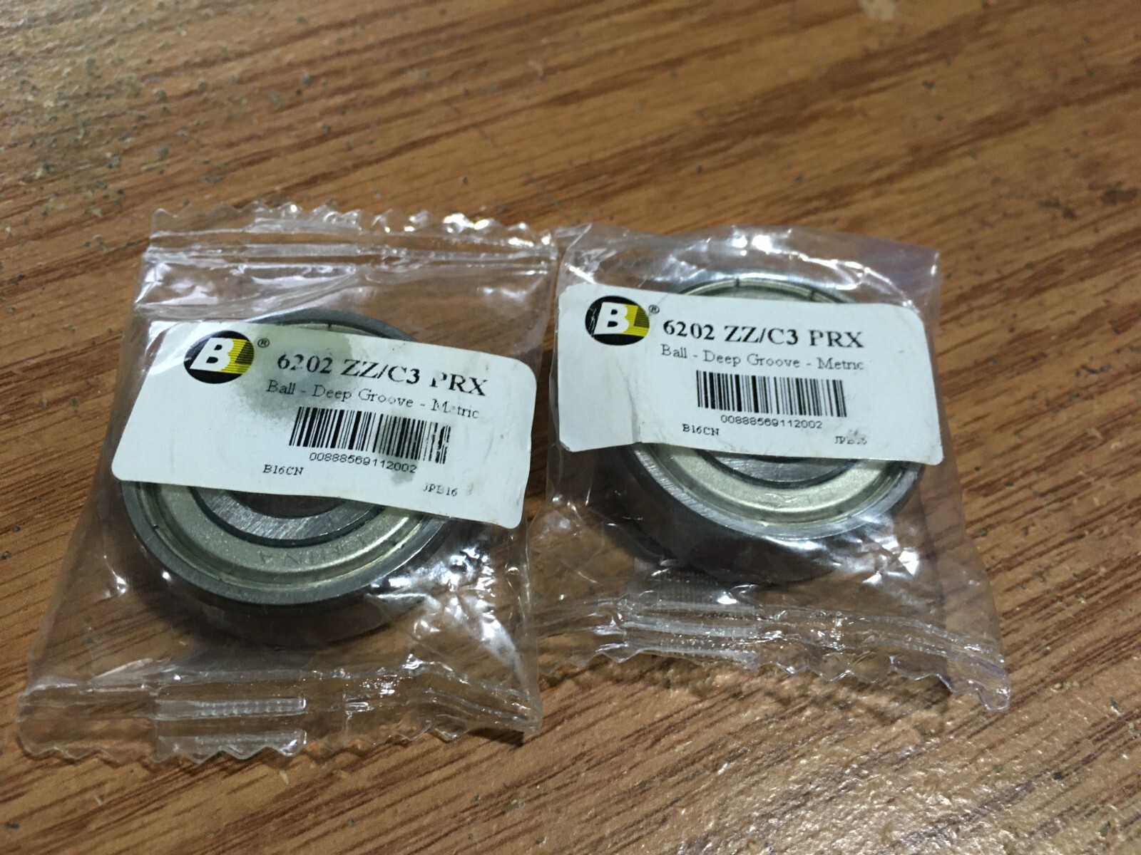 (2) BL® – 6202 ZZ 15mm Bore x 35mm OD x 11mm W Single Row Two Metal Shield Enc