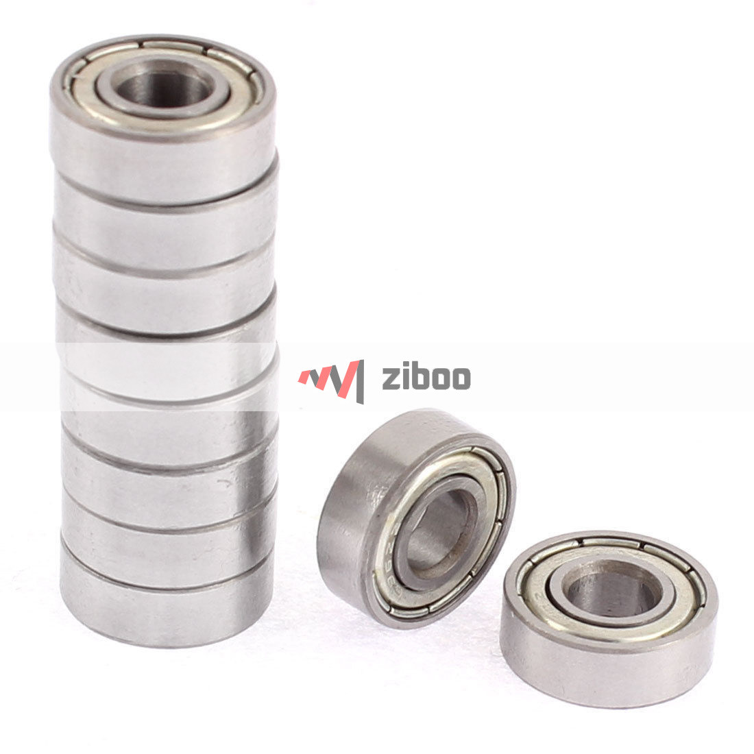 10Pcs 696ZZ 15mm x6mm x 4.5mm Miniature Carbon Steel Ball Bearings Silver Tone