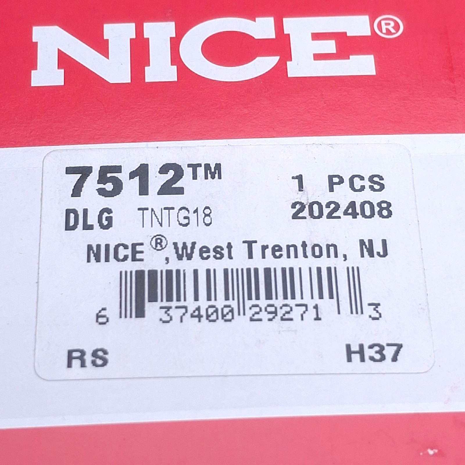 RBC NICE Bearings 7512DLGTNTG18 Ball Bearing ø0.75in Bore, ø1.75in OD, 5000rpm