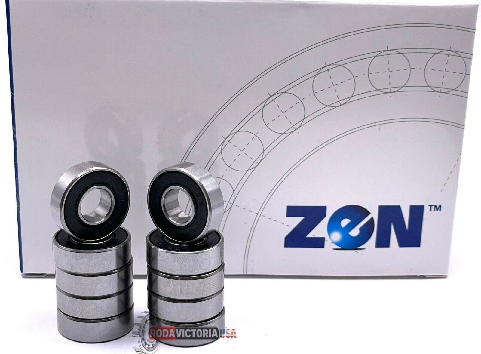 R6-2RS C3 EMQ Premium Rubber Sealed Ball Bearing 3/8″x7/8″x9/32″, R6rs (10 QTY)
