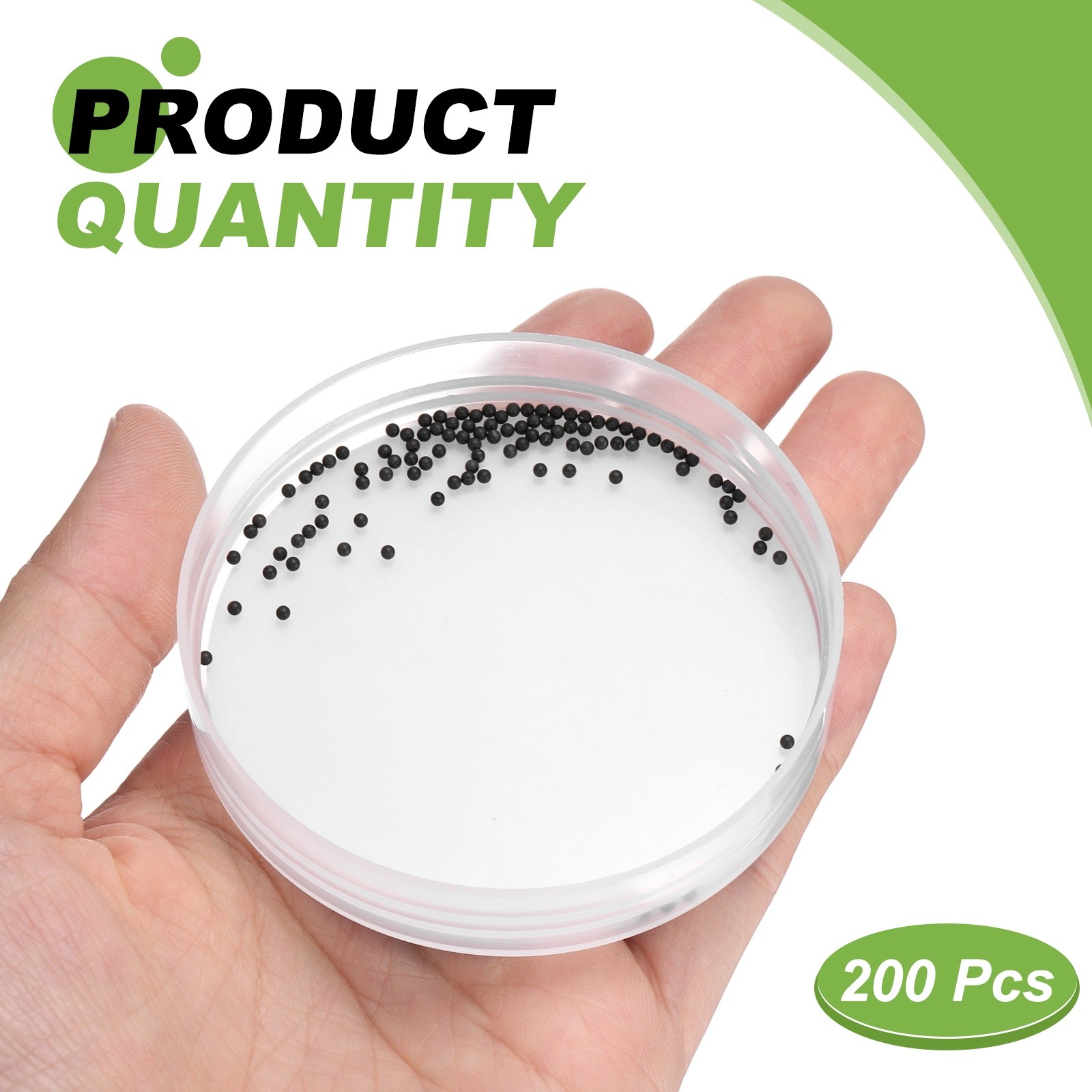 200pcs POM Plastic Bearing Balls G2 1/16″(1.588mm) Solid Plastic Balls, Black