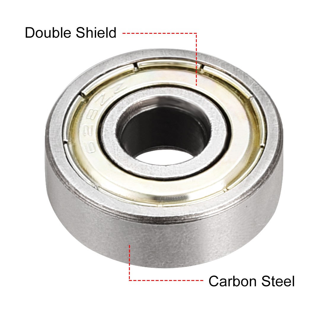 10pcs Deep Groove Ball Bearing 628ZZ Double Shield 8x24x8mm Carbon Steel Bearing