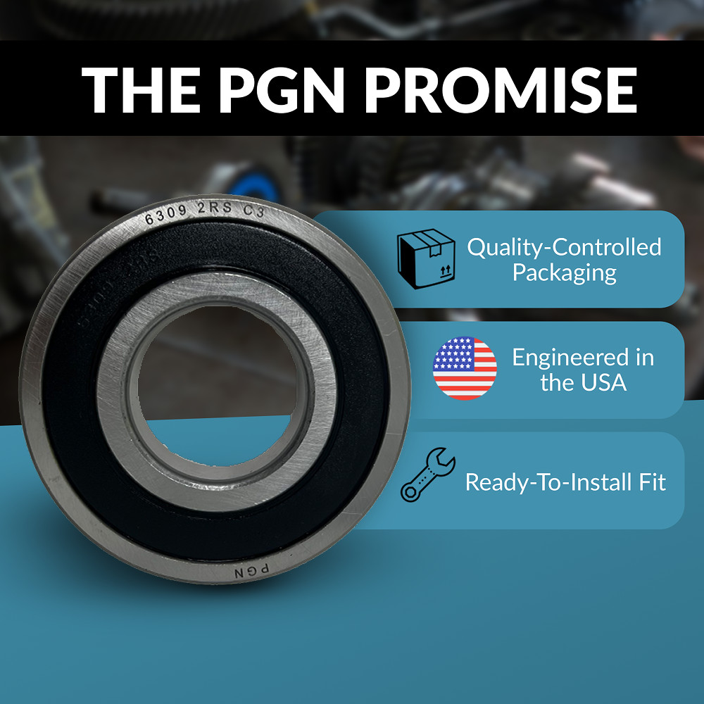 PGN 6309-2RS Ball Bearing, Double Rubber Sealed, Pack of 10