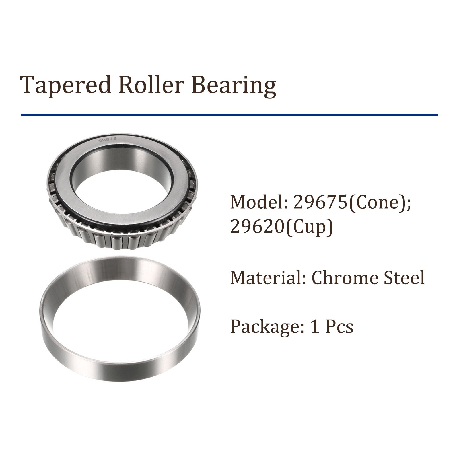 1pcs 29675/29620 Tapered Roller Bearing – [2.75″x4.4375″x1″] Bearing