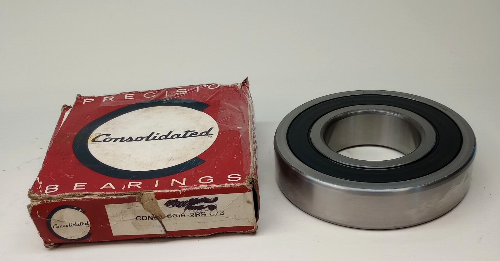 Consolidated 6316-2RS C-3 Ball Bearing Deep Groove 80mm ID X 170mm OD X 39mm W