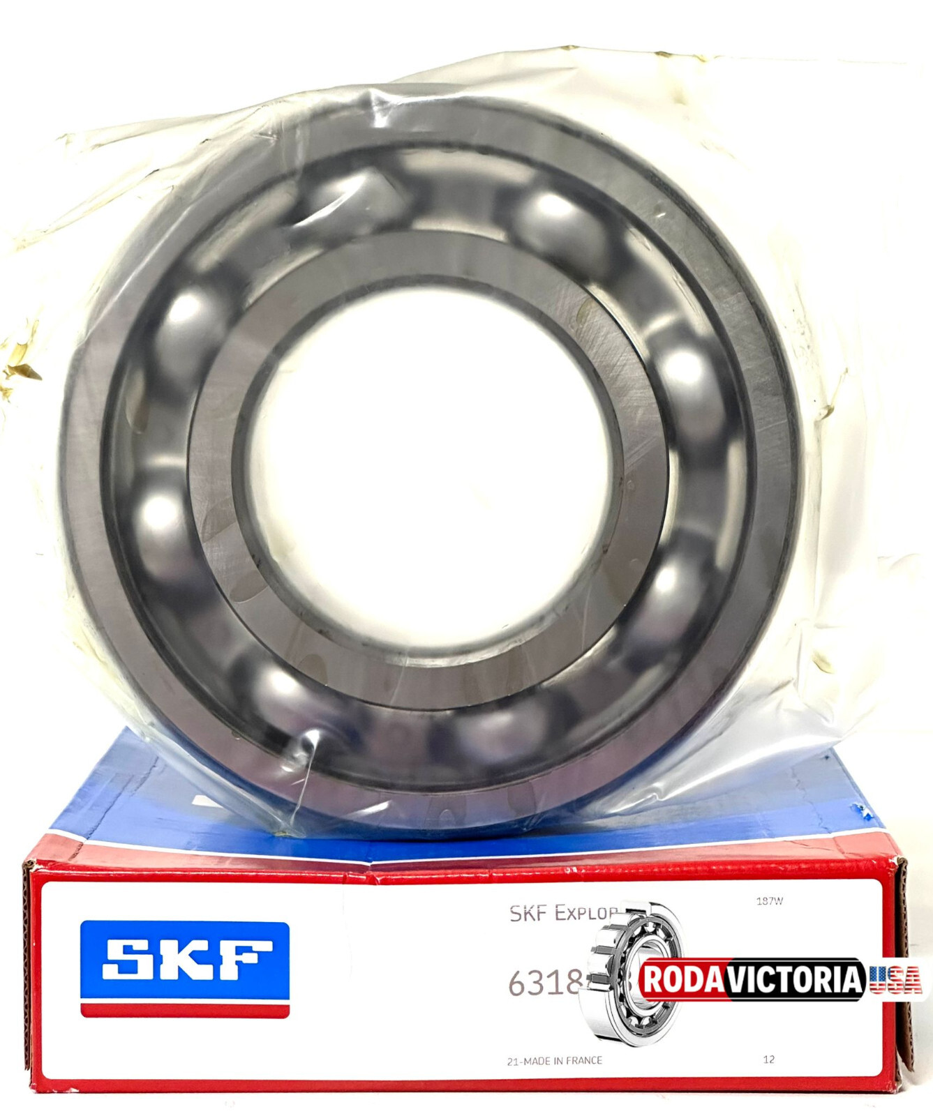 SKF 6318 C3 DEEP GROOVE BALL BEARING, OPEN TYPE, NO SEALS 90x190x43mm
