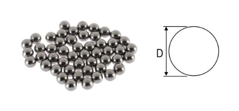 15000x RB (KU) 2 mm, Neutral, Steel ball, bearing ball, not stainless