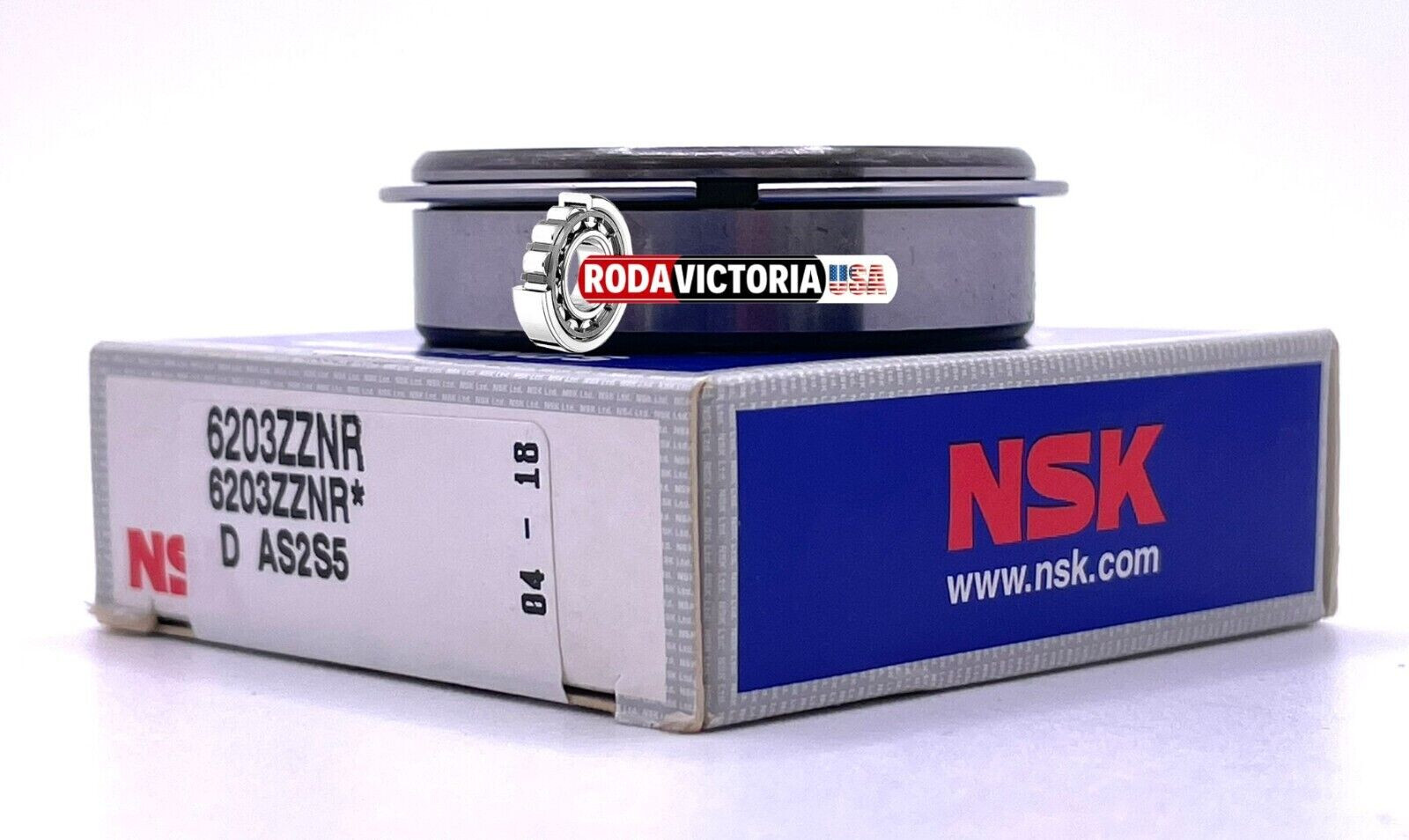 NSK 6203 ZZ NR 6203 ZZNR Shielded Bearing with A Snap Ring 17x40x12 mm