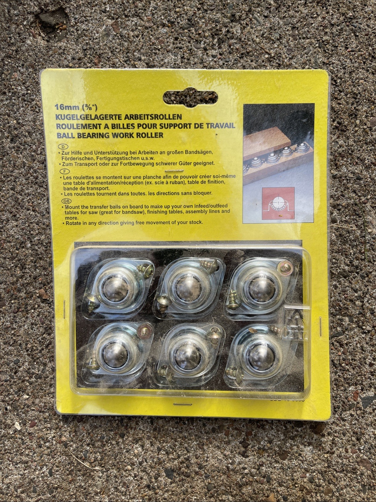 6 Pack Ball Bearing Work Rollers 5/8” – New In Package