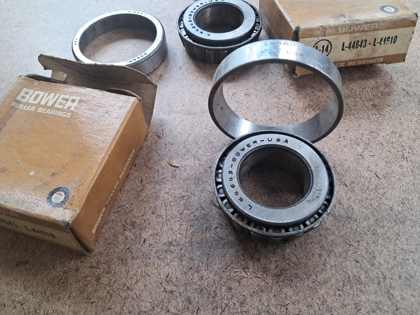 Vintage Bower (L44643/L44610) Bearing & Race Bearing 1 PAIR NOS TRAILER AXLE