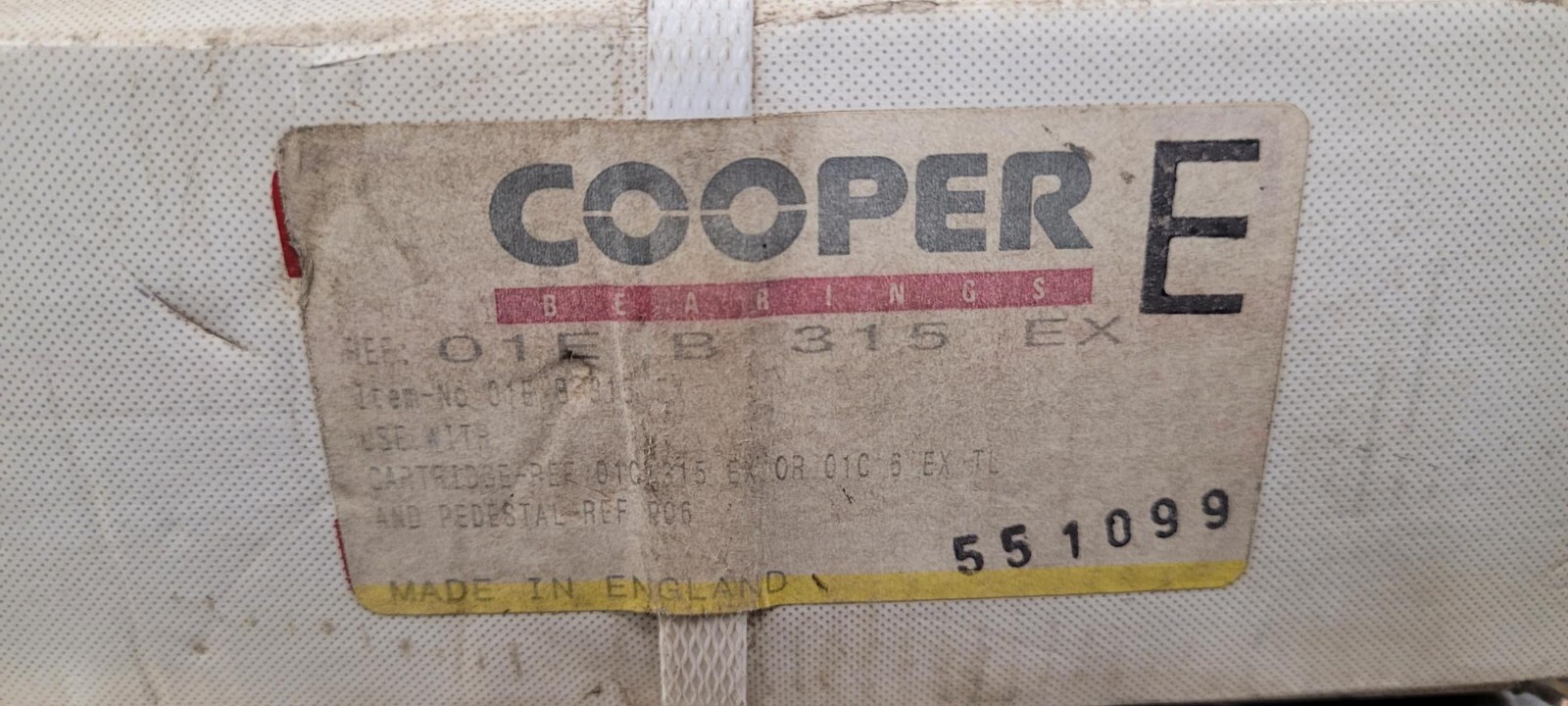 Cooper 01E B 315 EX Insert split Bearing Cylinder Roller 3.9375 Bore, 6.8750 OD