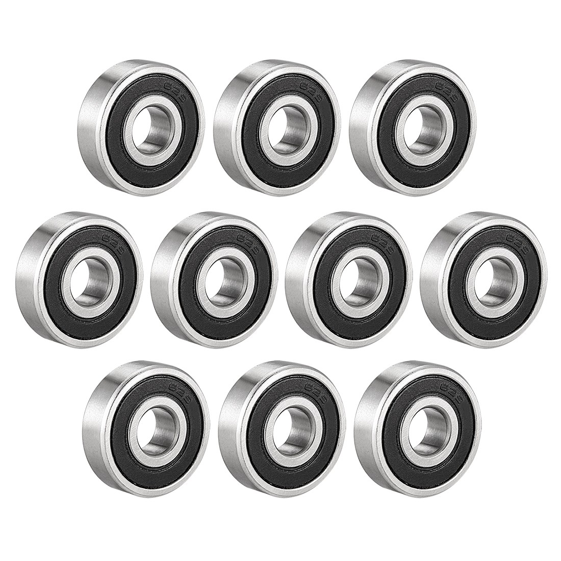 10pcs Deep Groove Ball Bearing 629-2RS Double Sealed 9 x 26 x 8mm Carbon Steel