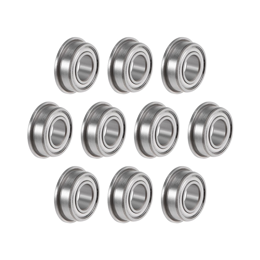 F687ZZ Flange Ball Bearing 7x14x5mm Shielded Chrome Bearings 10pcs