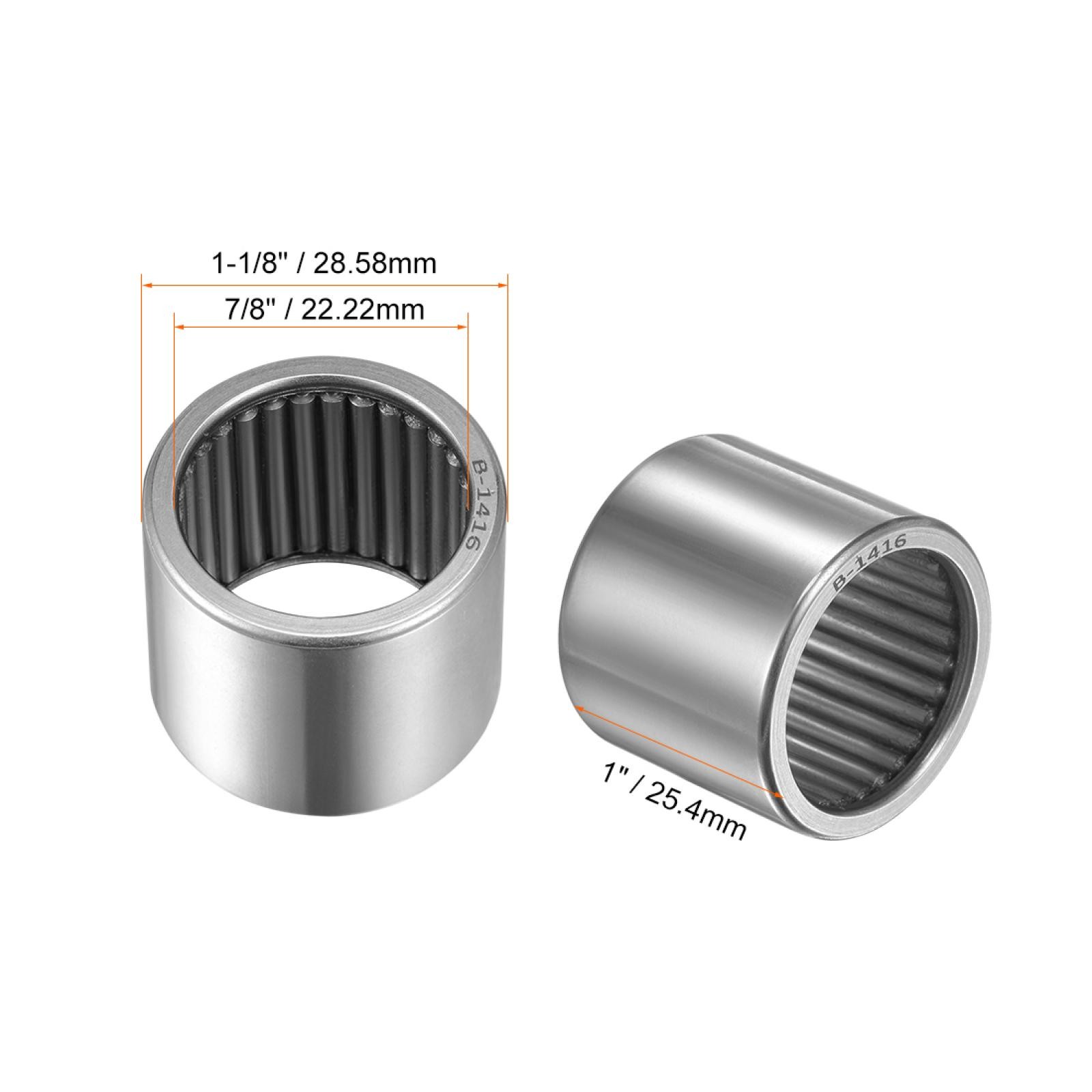 B1416 Needle Roller Bearings 7/8″ x 1-1/8″ x 1″ Full Complement Drawn Cup 2pcs