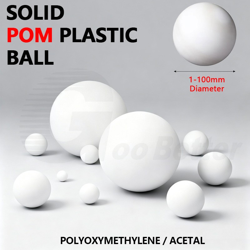 Solid Polyoxymethylene POM Plastic Balls Precision Bearing Rolling Beads 1-100mm