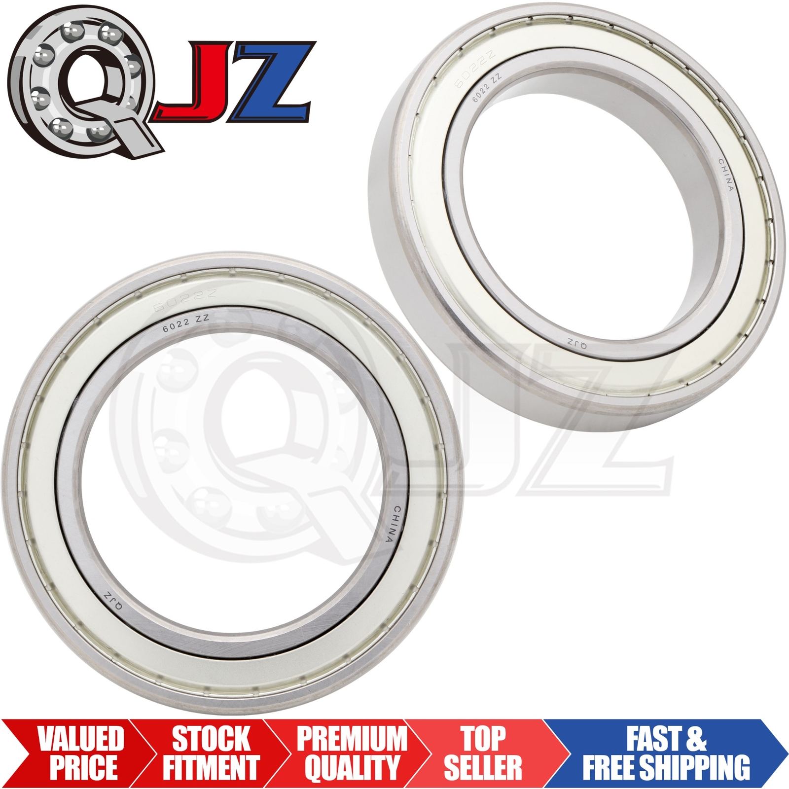 [Qty.2] 6022-ZZ Radial/Deep Groove Ball Bearing [110mm ID x 170mm OD x 28mm W]