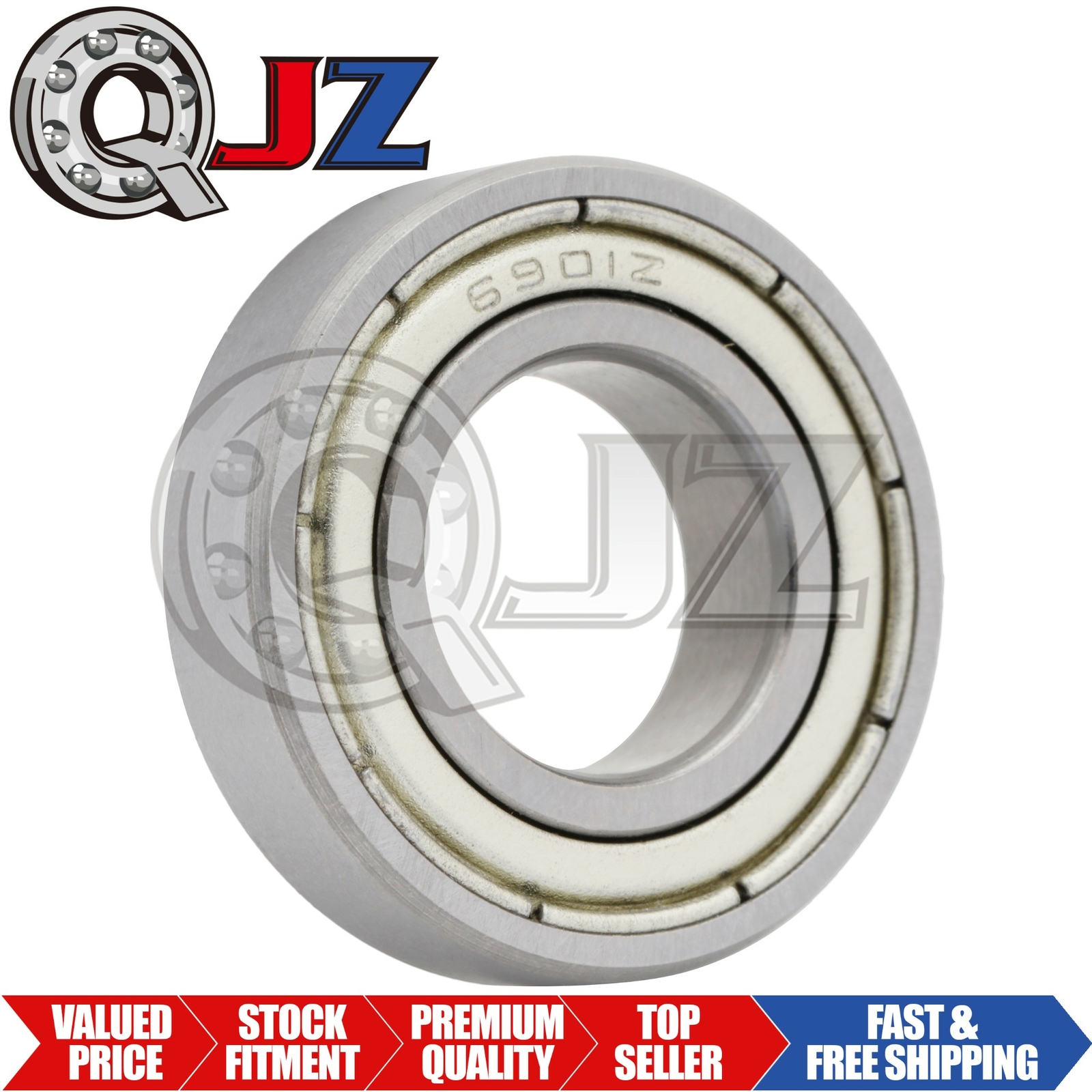 [1-Pack] 6901-ZZ Radial/Deep Groove Ball Bearing 12mm x 24mm x 6mm Metal Shield