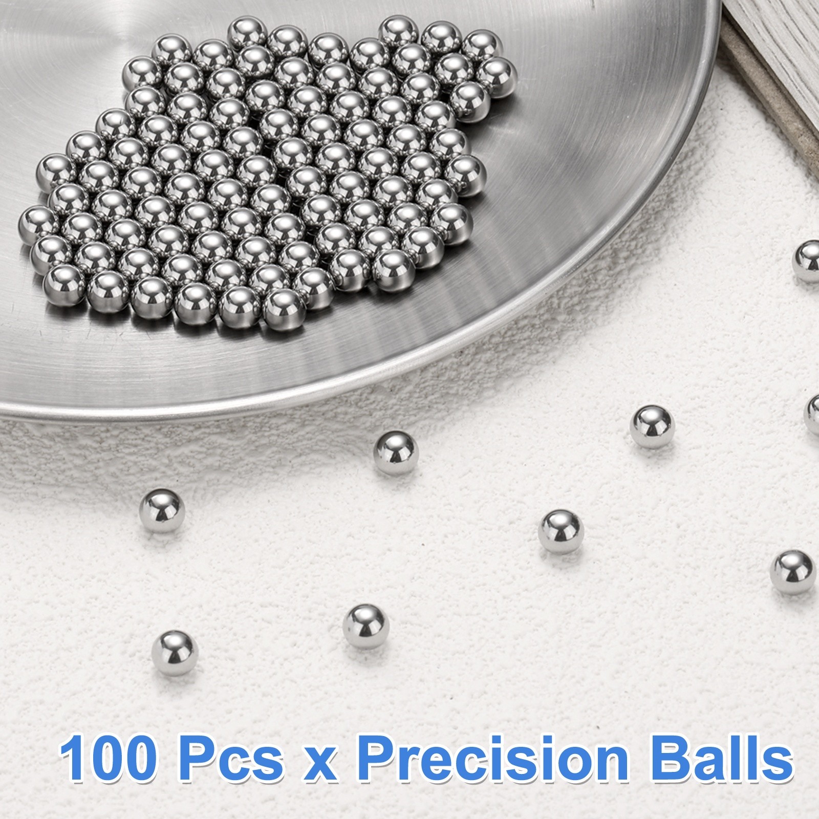 100Pcs 6mm Diameter Precision Balls G200 Solid 304 Stainless Steel Bearing Balls