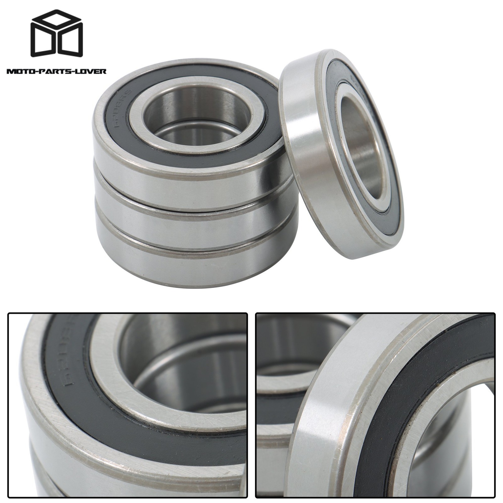 4pcs 6208-2RS Rubber Sealed Bearings 40mm x80mm x18mm