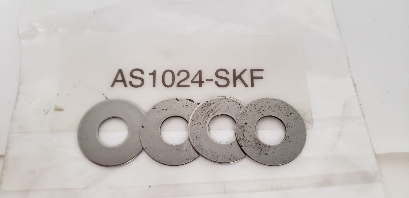 SKF AS1024 STEEL THRUST BEARING WASHER, 10mm x 24mm x 1mm (LOT OF 4) NNB