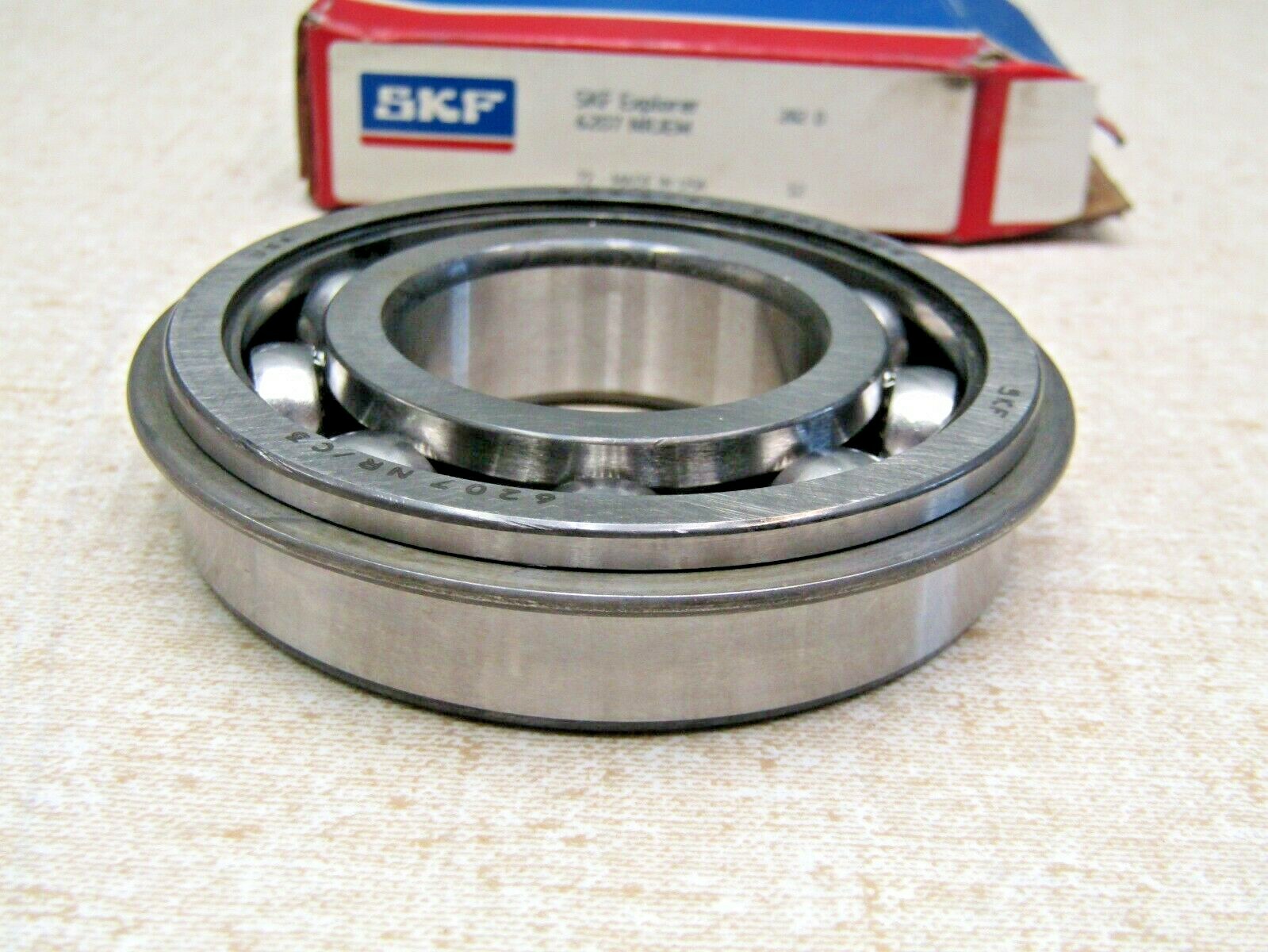 SKF USA 6207NR JEM 35mm x 72mm x 17mm Snap Ring Bearing Made in USA
