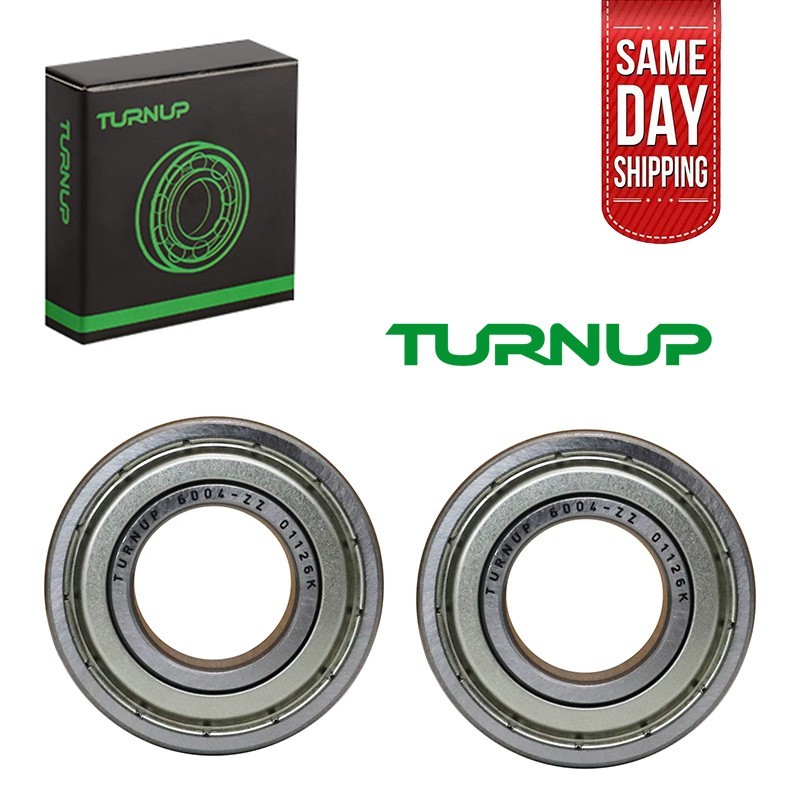 2PCS TURNUP 6004-ZZ Deep Groove Ball Bearing 20x42x12mm Metal Shielded