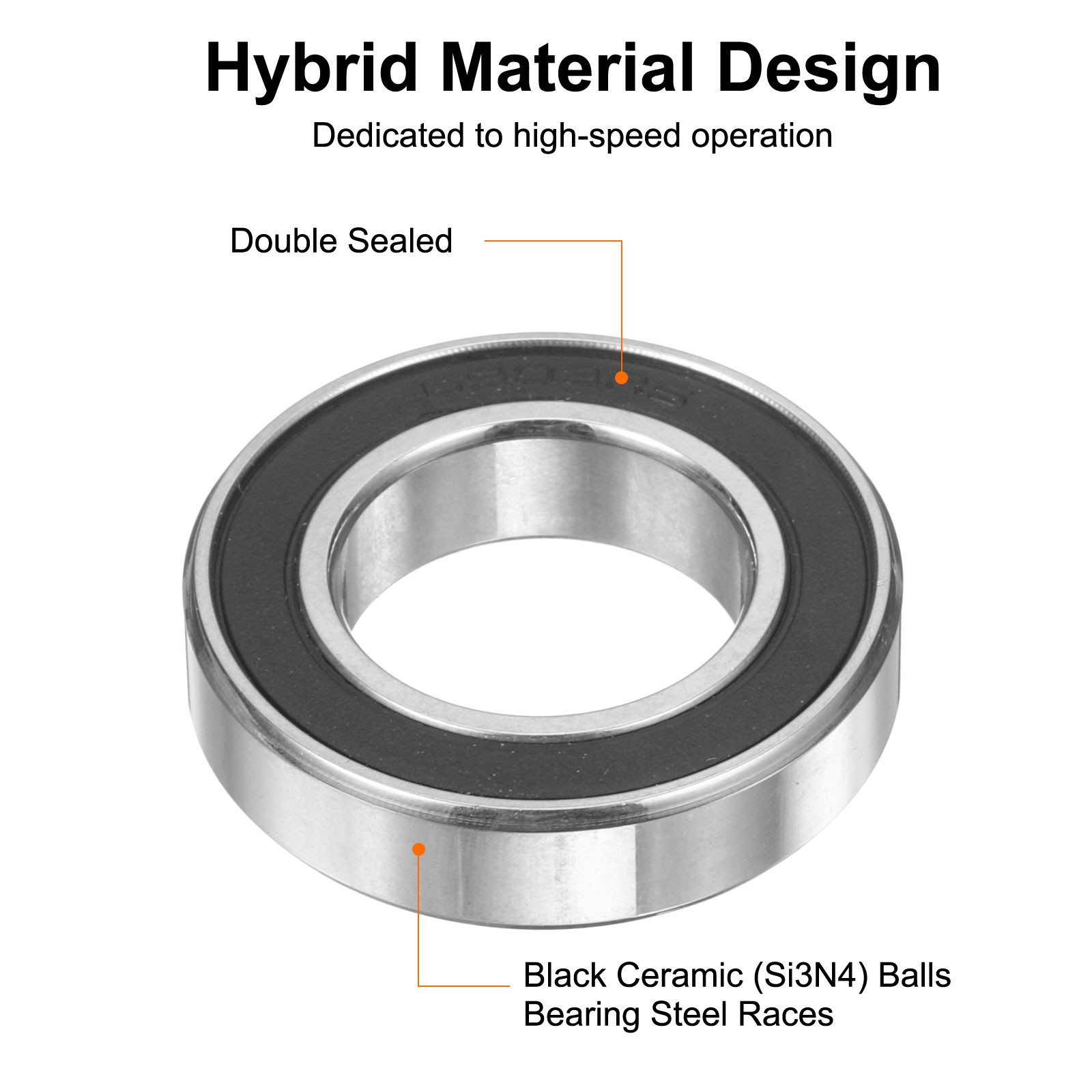 6903-2RS Hybrid Ceramic Deep Groove Ball Bearings 17x30x7mm(ABEC5)