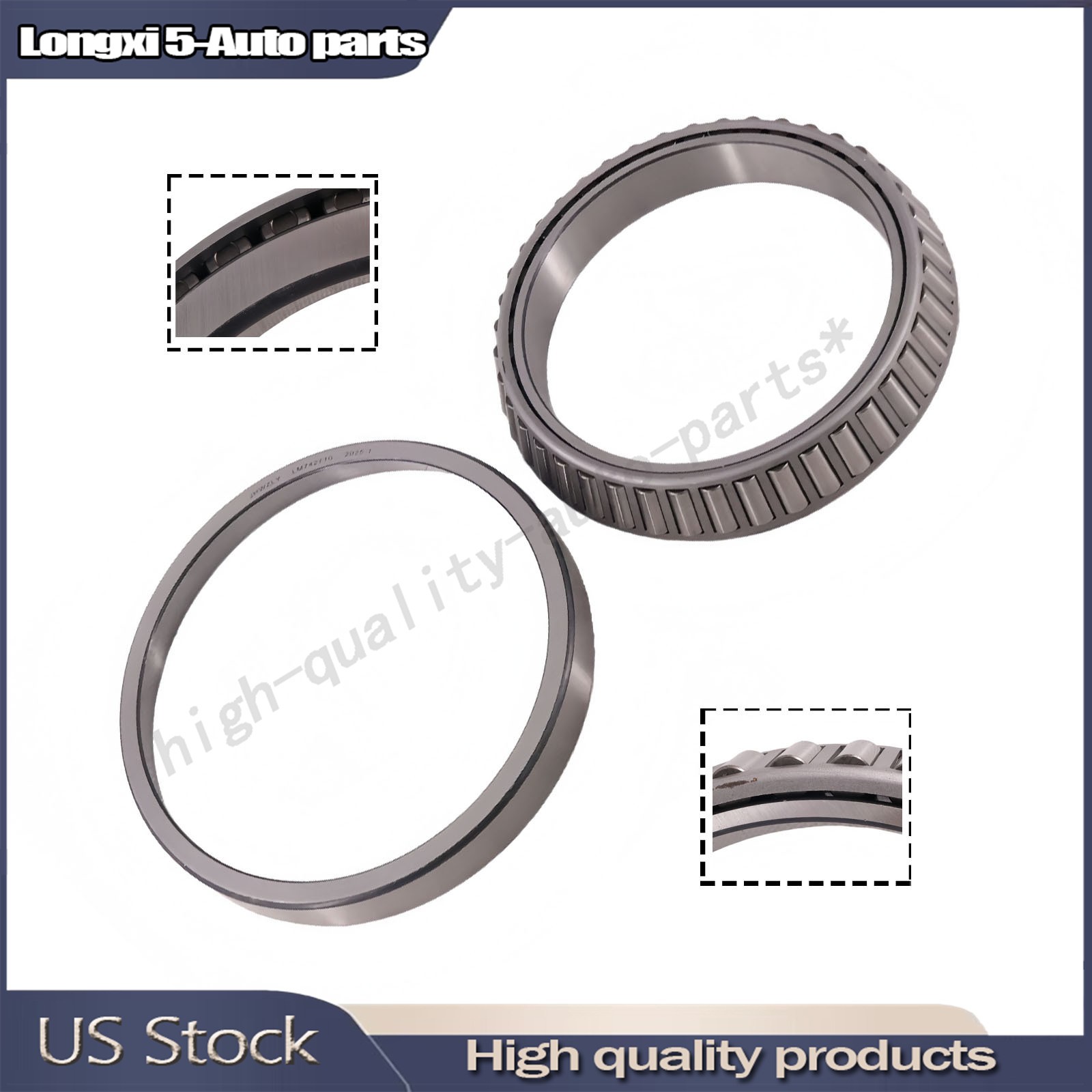 Wheel Bearing Set Tapered Roller Cup and Cone LM742749 LM742710 1-PC New PC