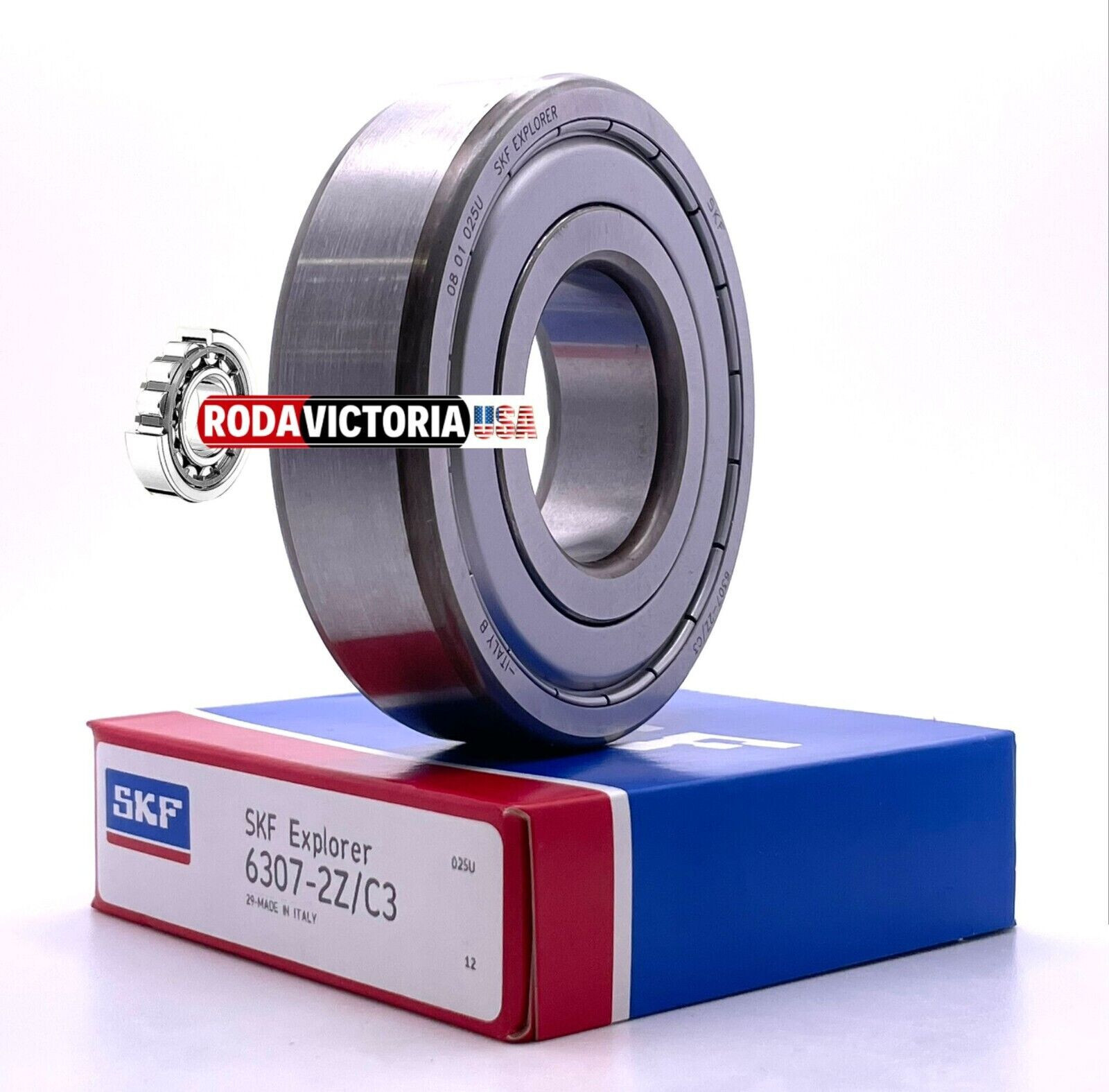 SKF 6307 ZZ C3 DEEP GROOVE BALL BEARING, METAL SHIELDED 35x80x21 mm