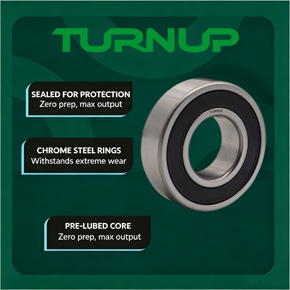 2 Pack TURNUP 61805-2RS 25x37x7mm Double Rubber Sealed Deep Groove Ball Bearings