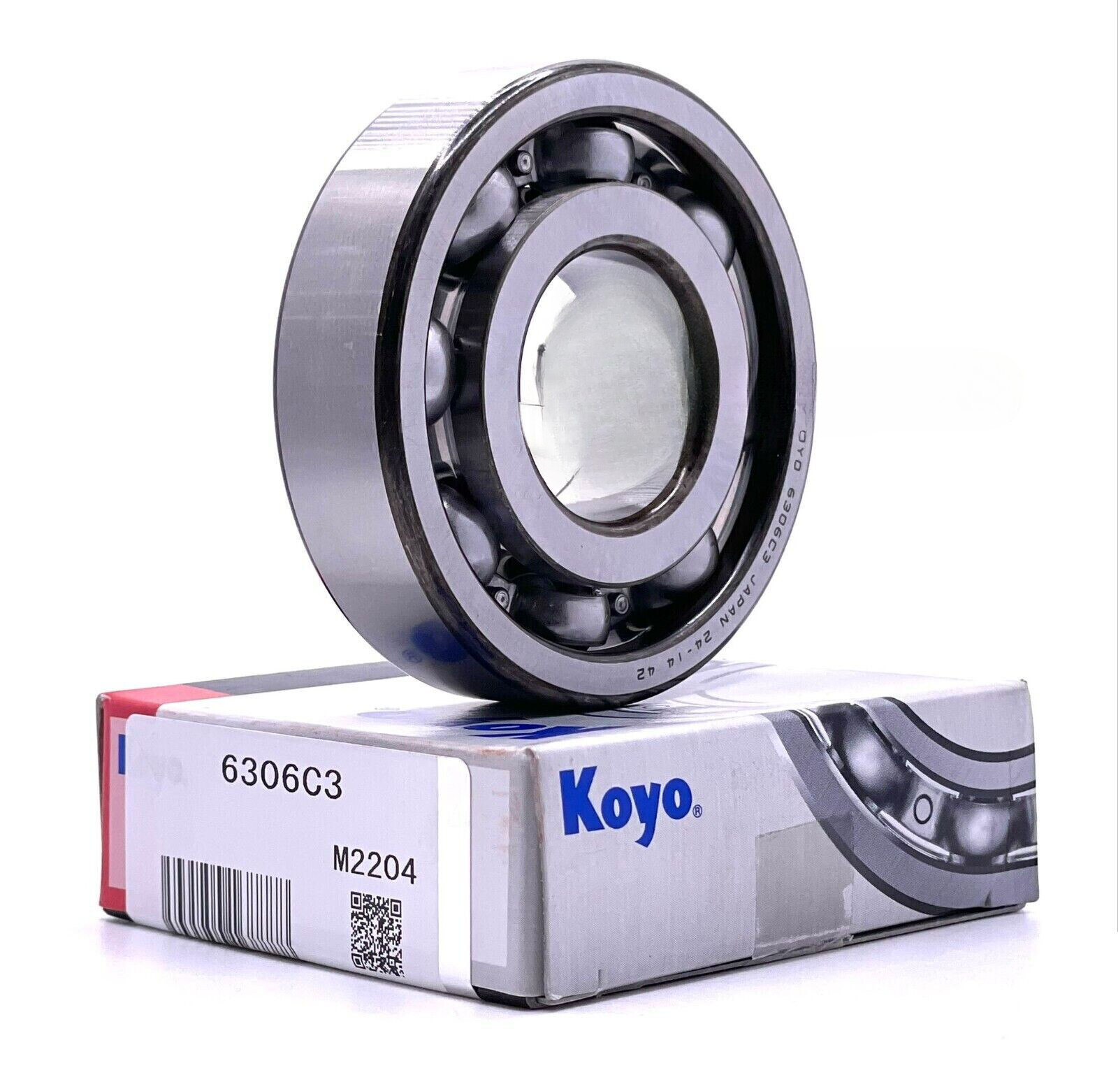 KOYO 6306 C3 Deep Groove Ball Bearing, Open, No Seals 30x72x19 mm