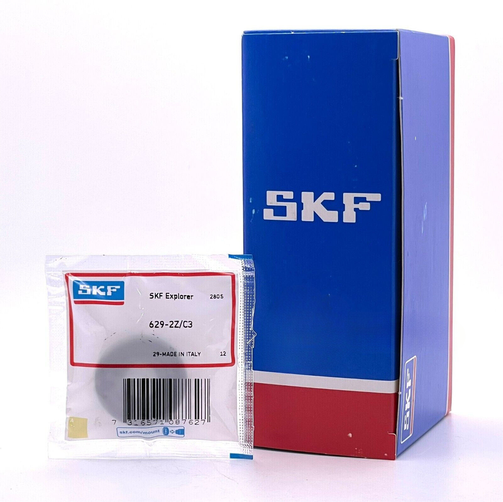 SKF 629-ZZ DEEP GROOVE BALL BEARING, METAL SHIELDED 9x26x8mm