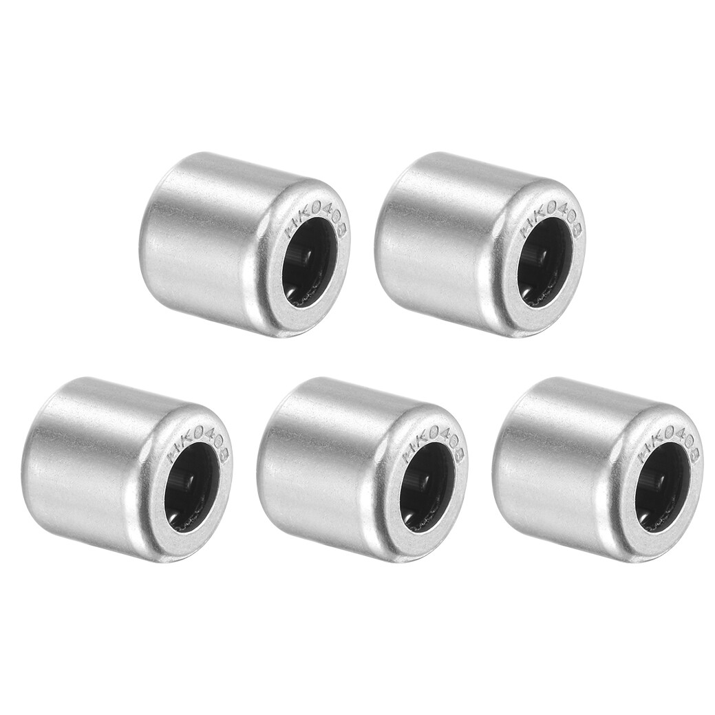5pcs HK0408 Needle Roller Bearings Chrome Steel Open End 4mm x 8mm x 8mm