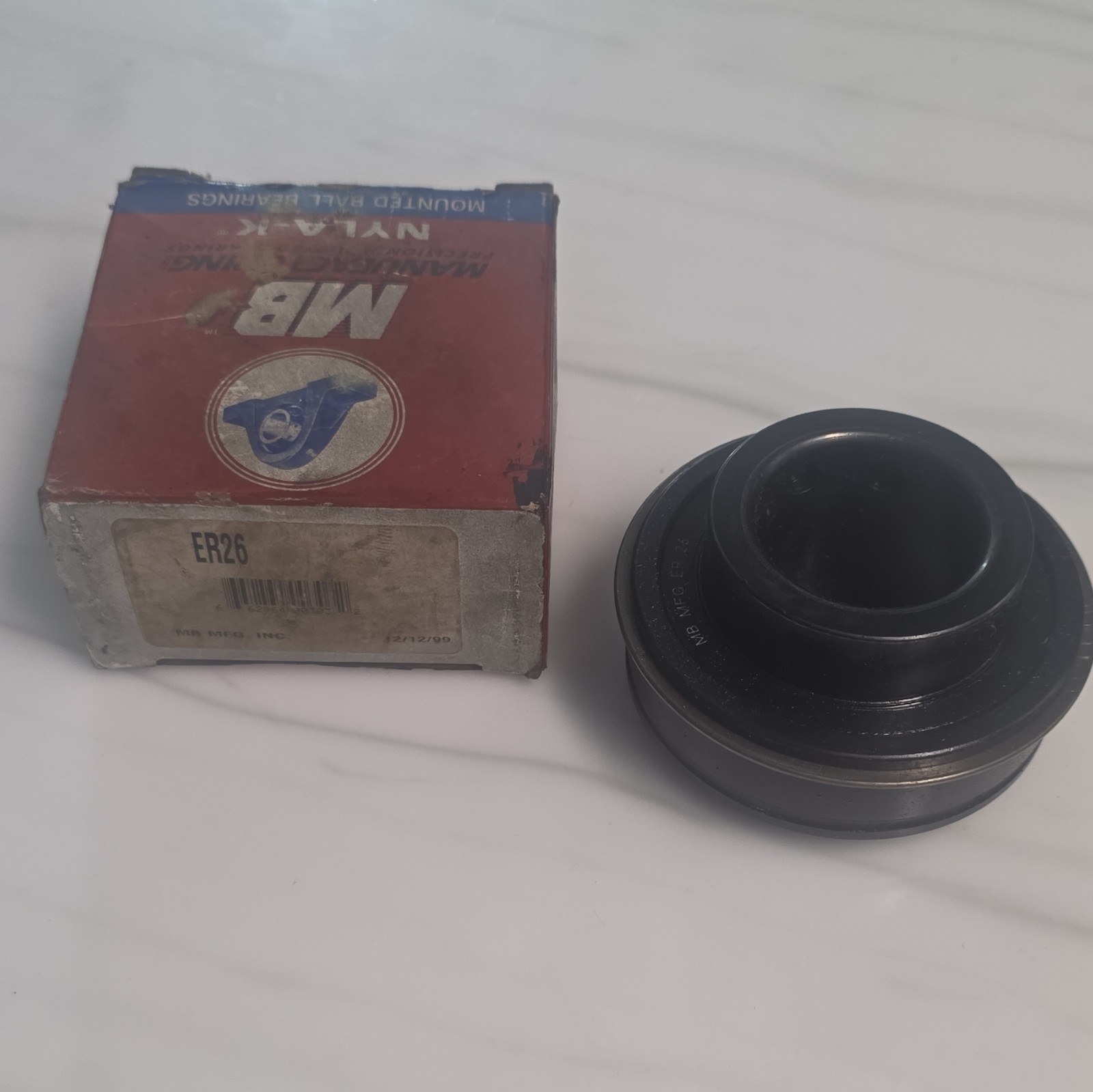 NOS. MB ER26 Steel Ball Bearing Insert 1 5/8in Bore x 3 1/2in OD x 1 1/2in