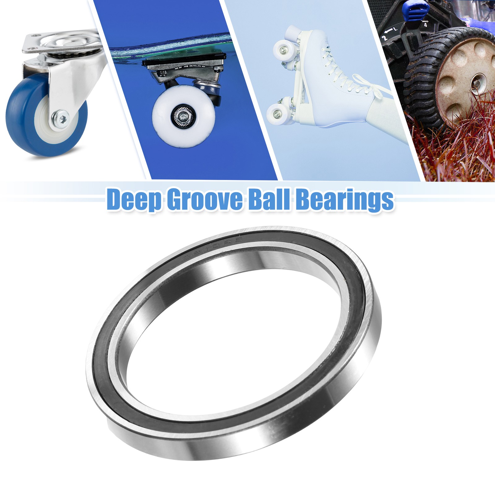 1pcs 6810-2RS 50x65x7mm Double Rubber Sealed Auto Deep Groove Ball Bearings