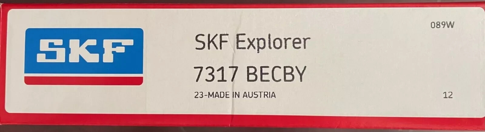 1x SKF 7317 BECBY single row angular contact ball bearing