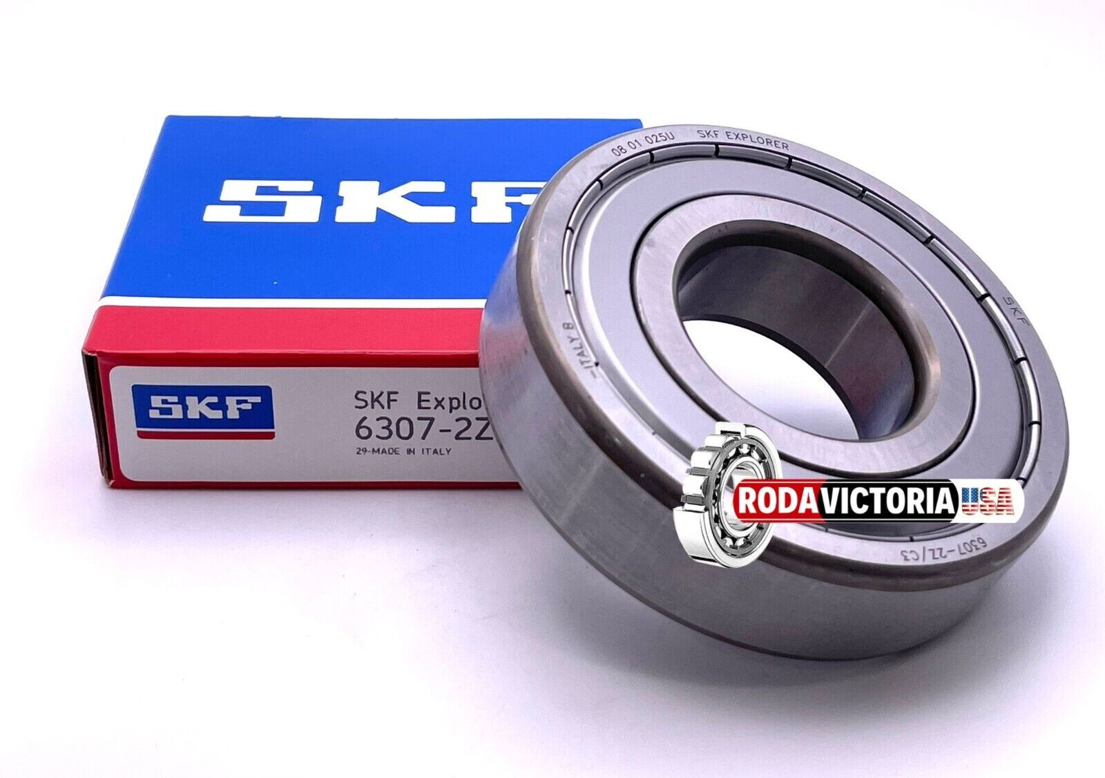 SKF 6307 ZZ C3 DEEP GROOVE BALL BEARING, METAL SHIELDED 35x80x21 mm
