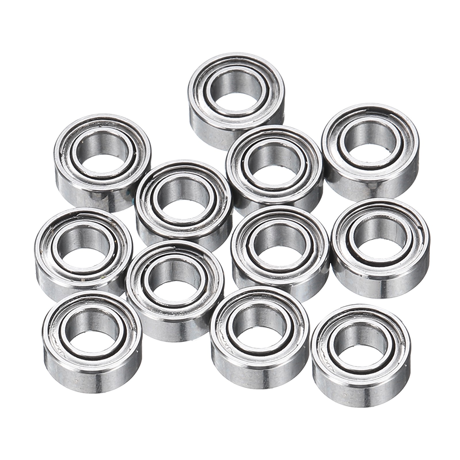 12Pcs MR63ZZ Deep Groove Ball Bearings, 3mm ID 6mm OD 2.5mm Width Bearing