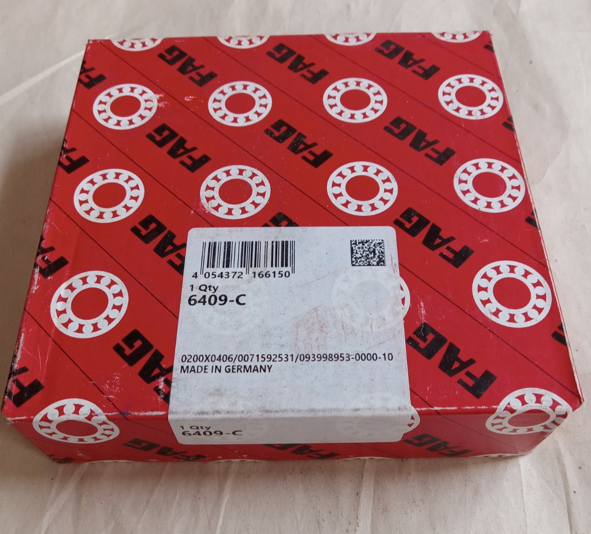 6409-C FAG New Single Row Ball Bearing