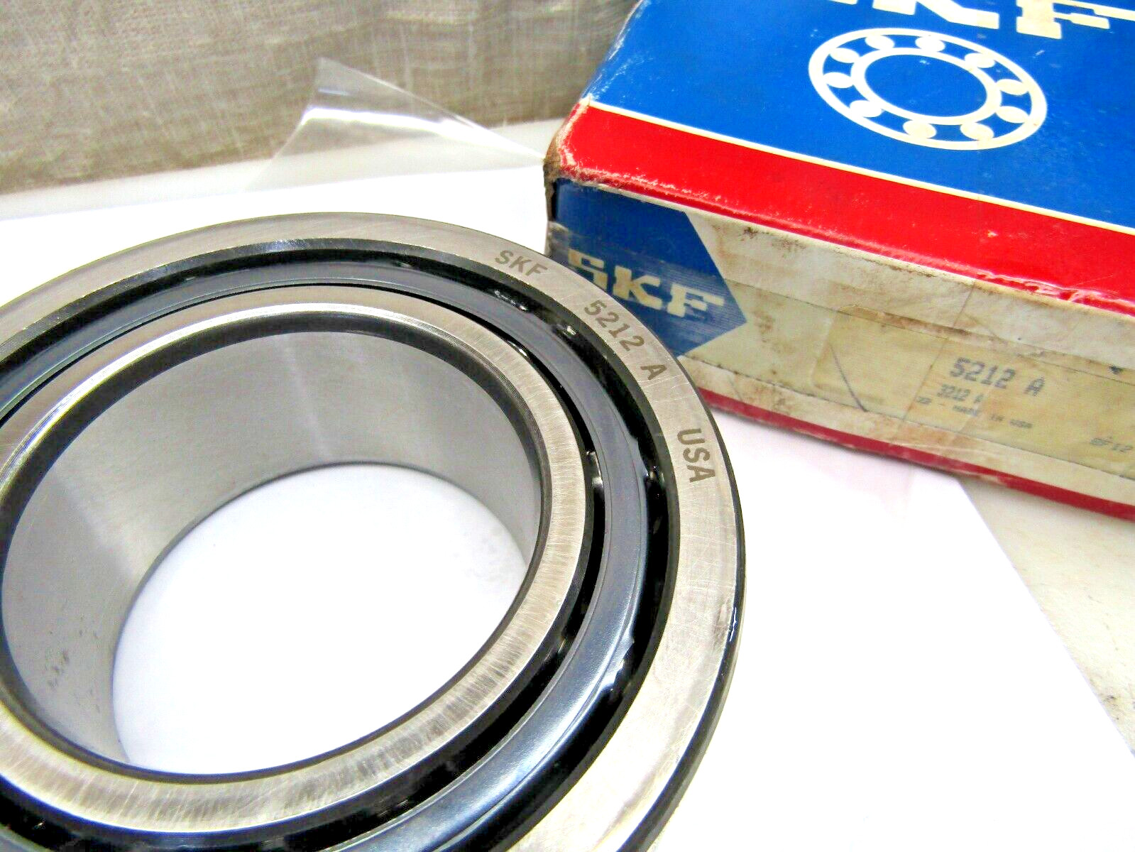 SKF 5212A 60mm X 110mm X 1-7/16″ Angular Contact Bearing Made in USA