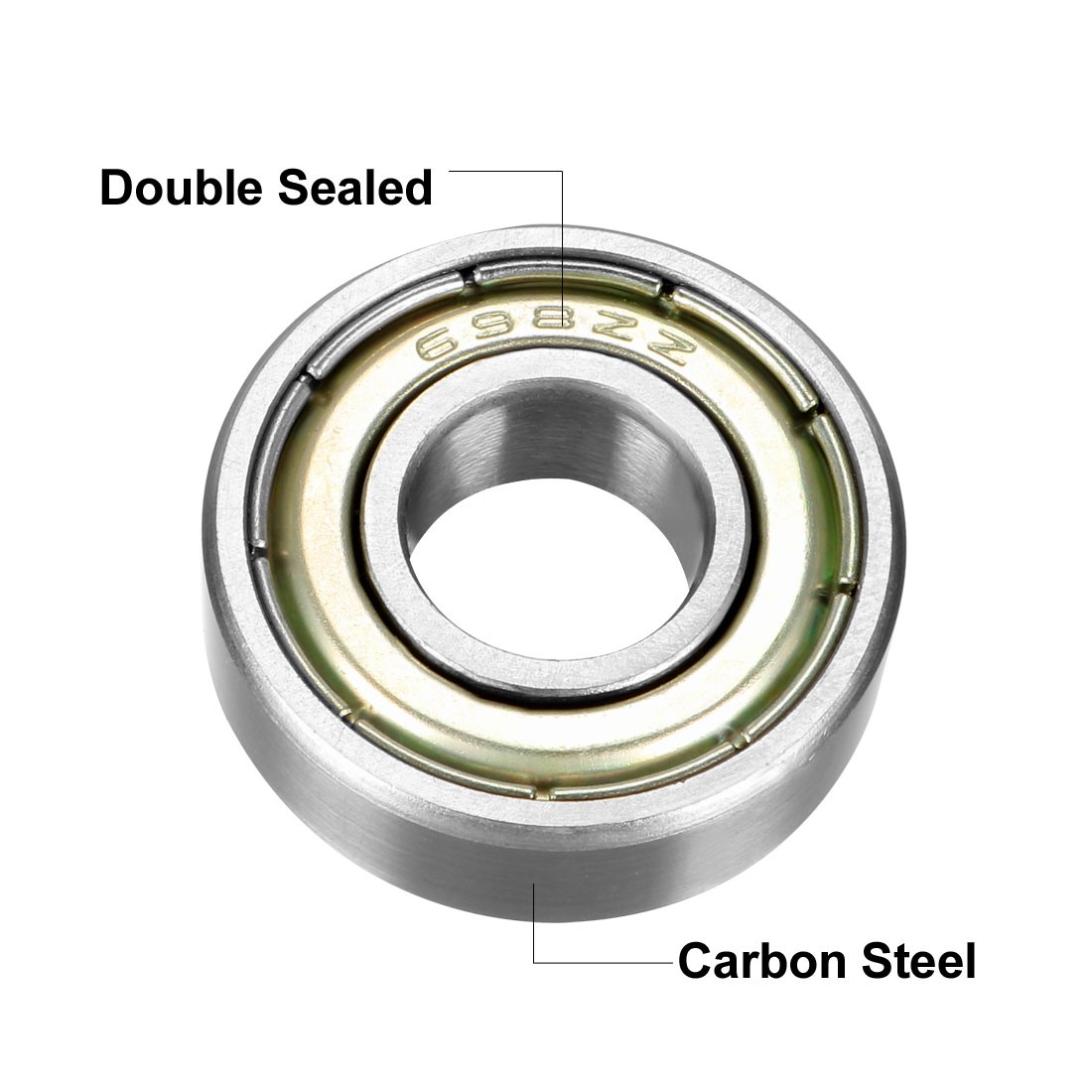 20pcs Deep Groove Ball Bearing 698ZZ Double Shield 8mmx19mmx6mm Carbon Steel