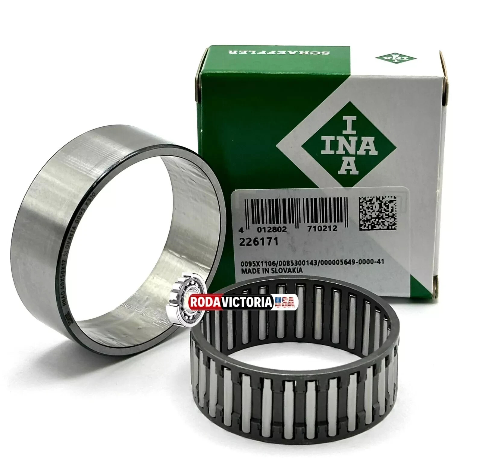 INA RNAO40X50X17 NEEDLE ROLLER BEARING AND CAGE ASSEMBLY 40x50x17 mm