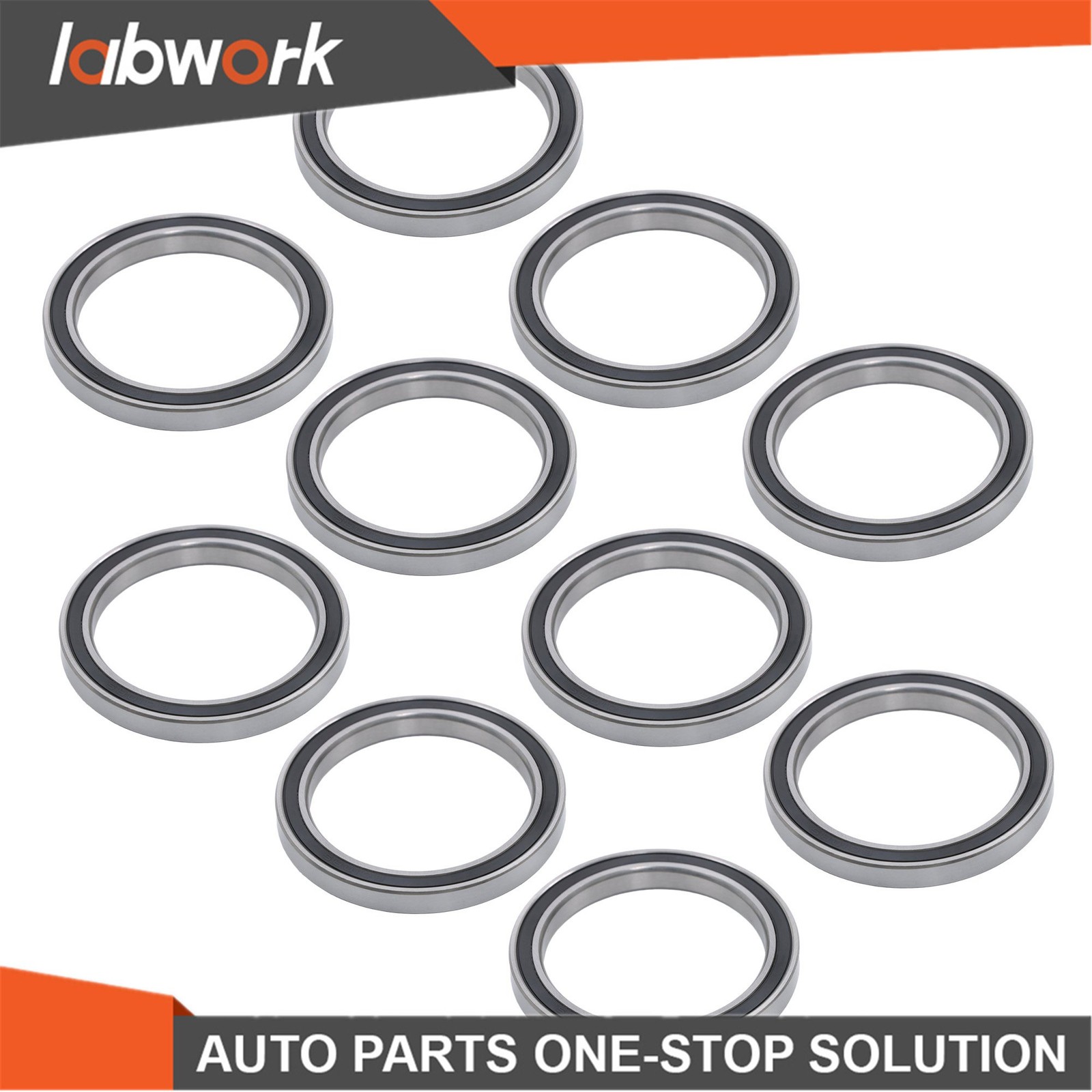 Labwork 10pcs 6810-2RS Ball Bearings 50x65x7mm Double Sealed Pre-Lubricated
