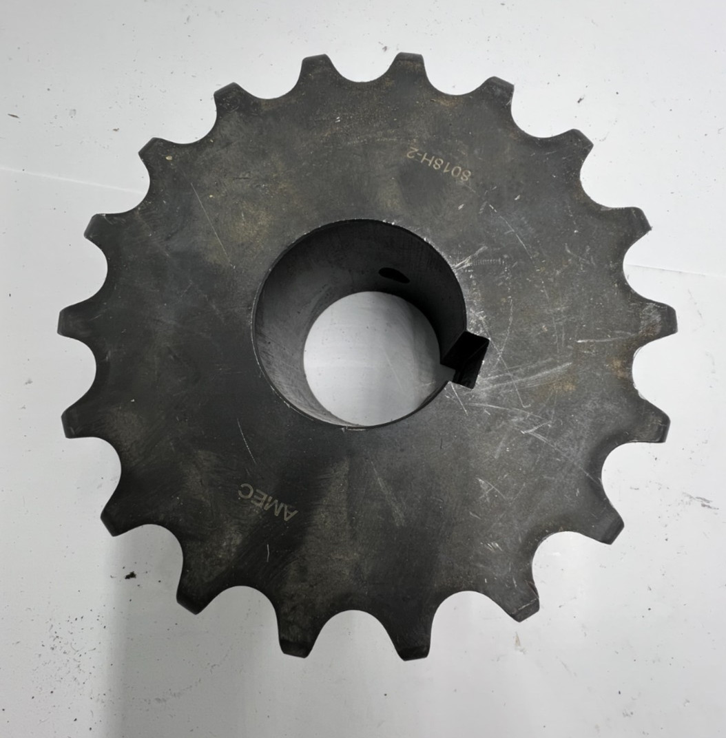 Amec 8018H-2 Chain Coupling Sprocket , 18 Teeth Count 2000 Maximum RPM, Steel