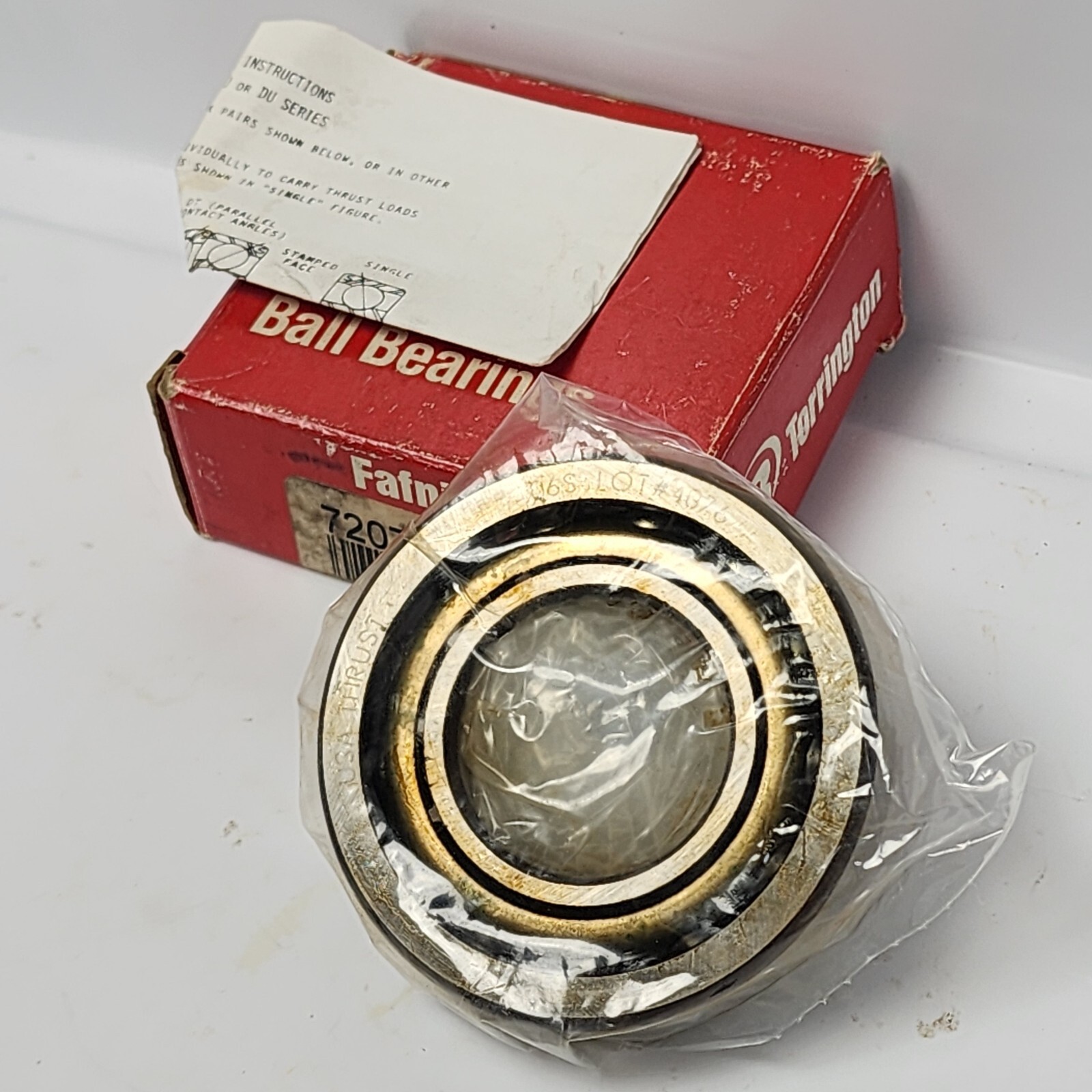 Timken Fafnir 7207WN SU Angular Contact Bearing Made in USA (Rust On O.D.)