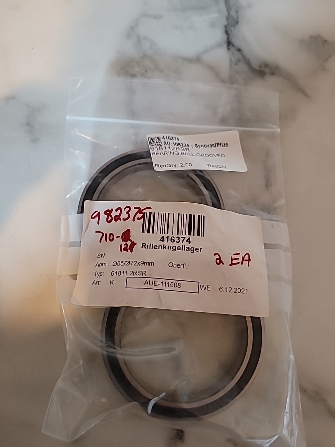 61811-2RSR-Y – FAG – FACTORY NEW! (QTY 2)