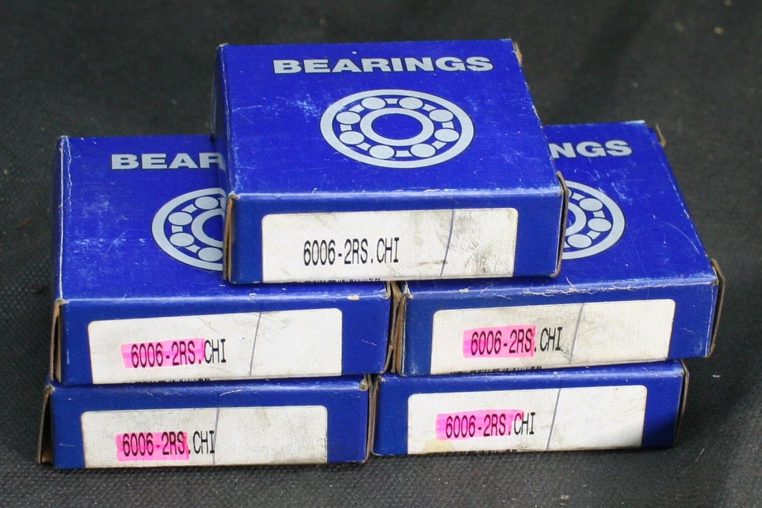 Five (5) Generic 6006 2RS Deep Groove Bearings 30MM ID China NEW