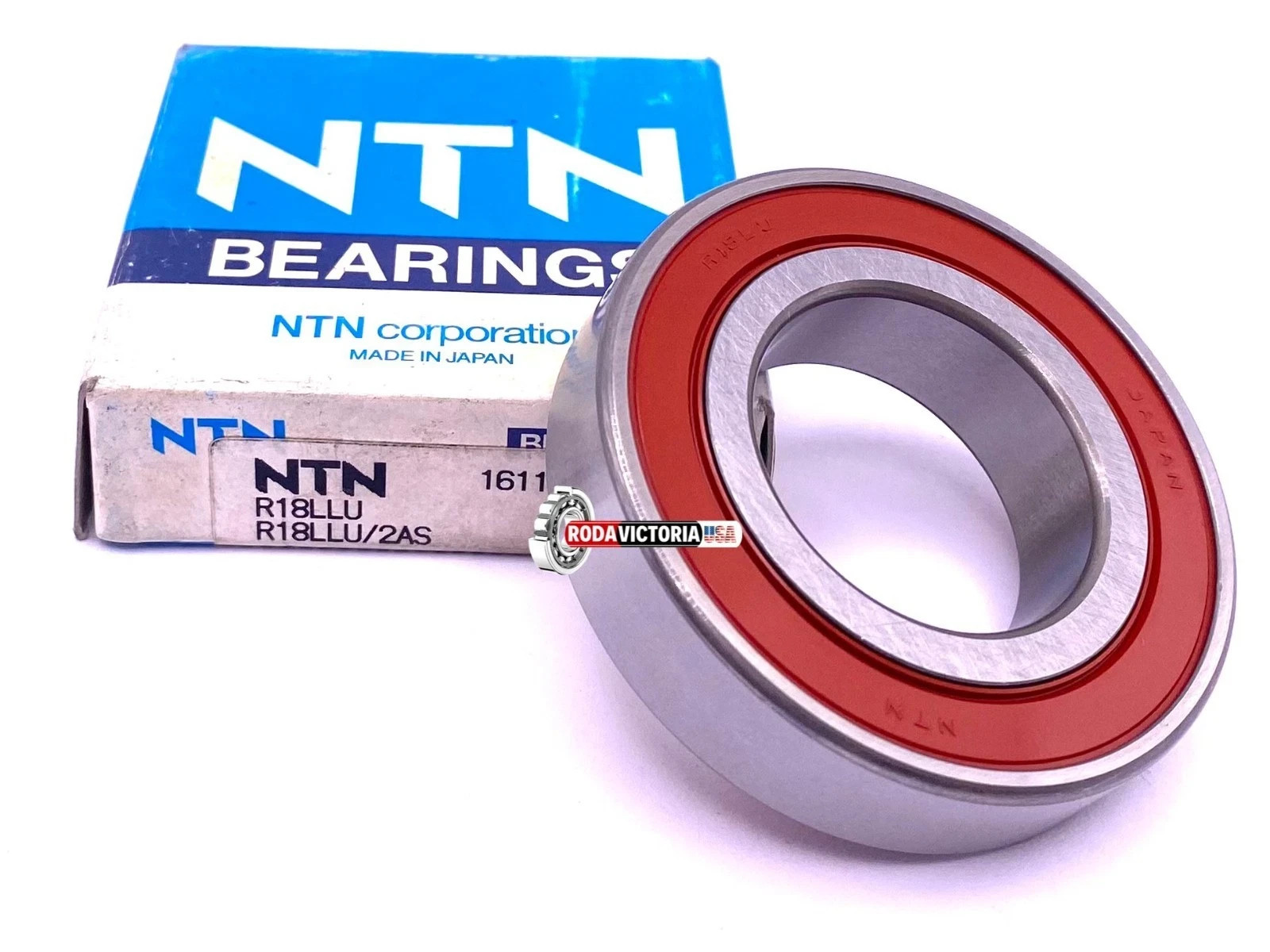 NTN R18 LLU Ball Bearing, Rubber Sealed, 1 1/8″ x2 1/8″ x 3/8″ JD9372 EE10 2RS
