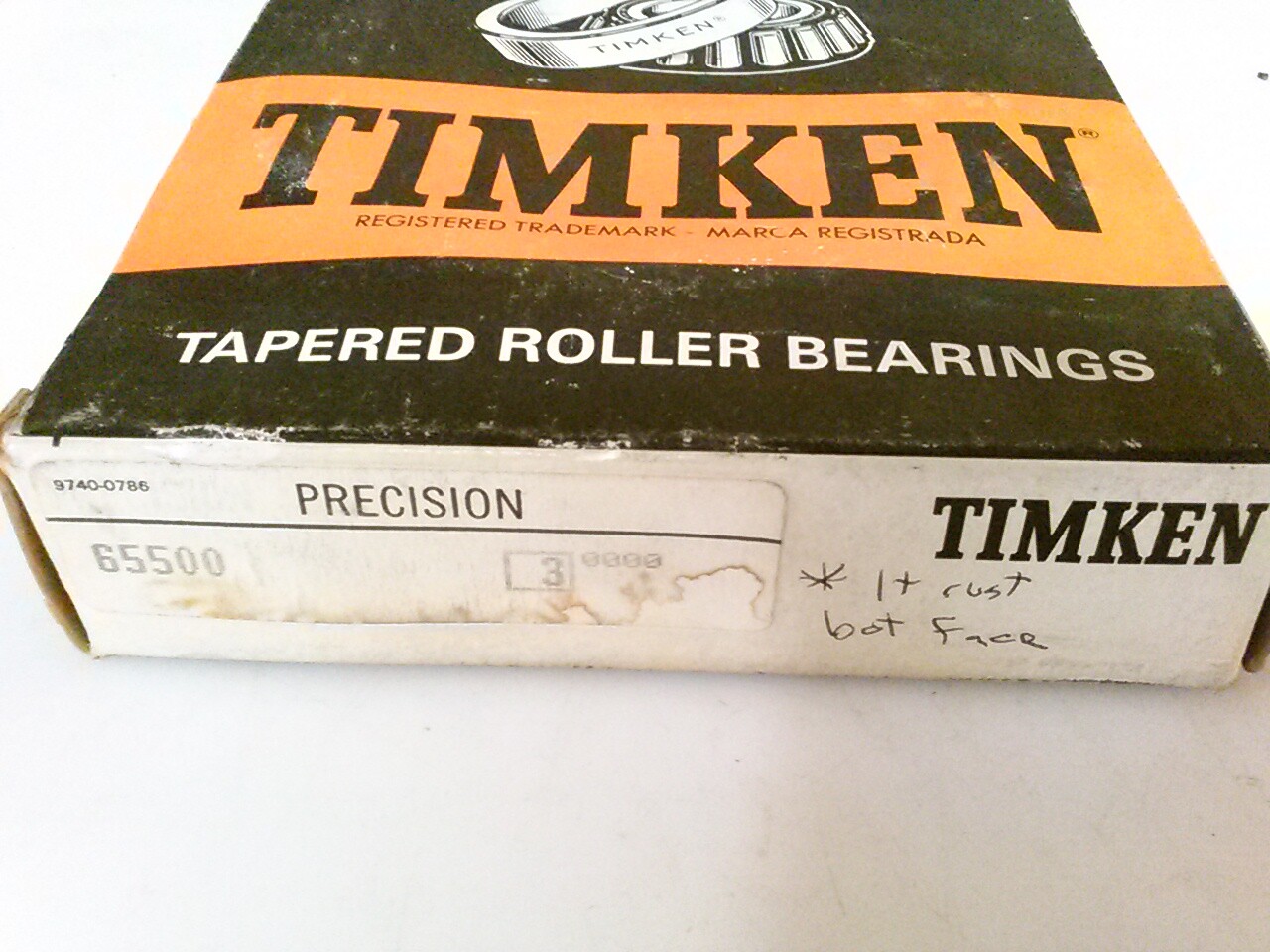 Timken 65500-30000 high precision class 3 bearing cup, made in USA. *