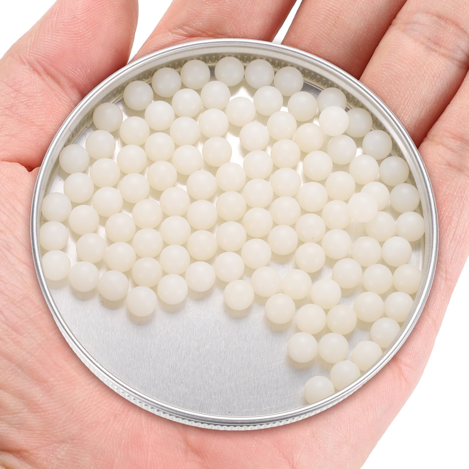 100pcs Nylon Bearing Balls 1/4″ 6.35mm Solid Plastic Balls